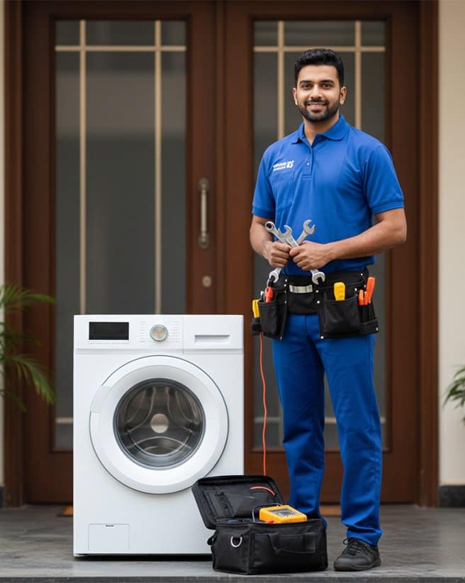 Doorstep washing machine repair service by expert technician at home